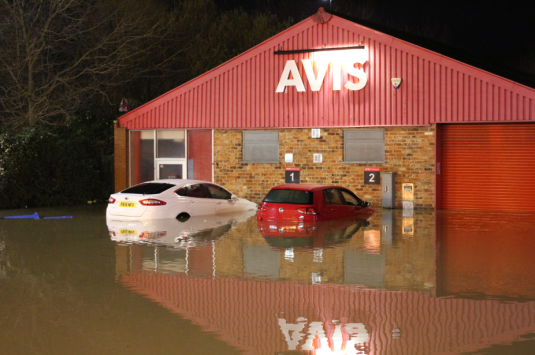York flood 2015 cars underwater